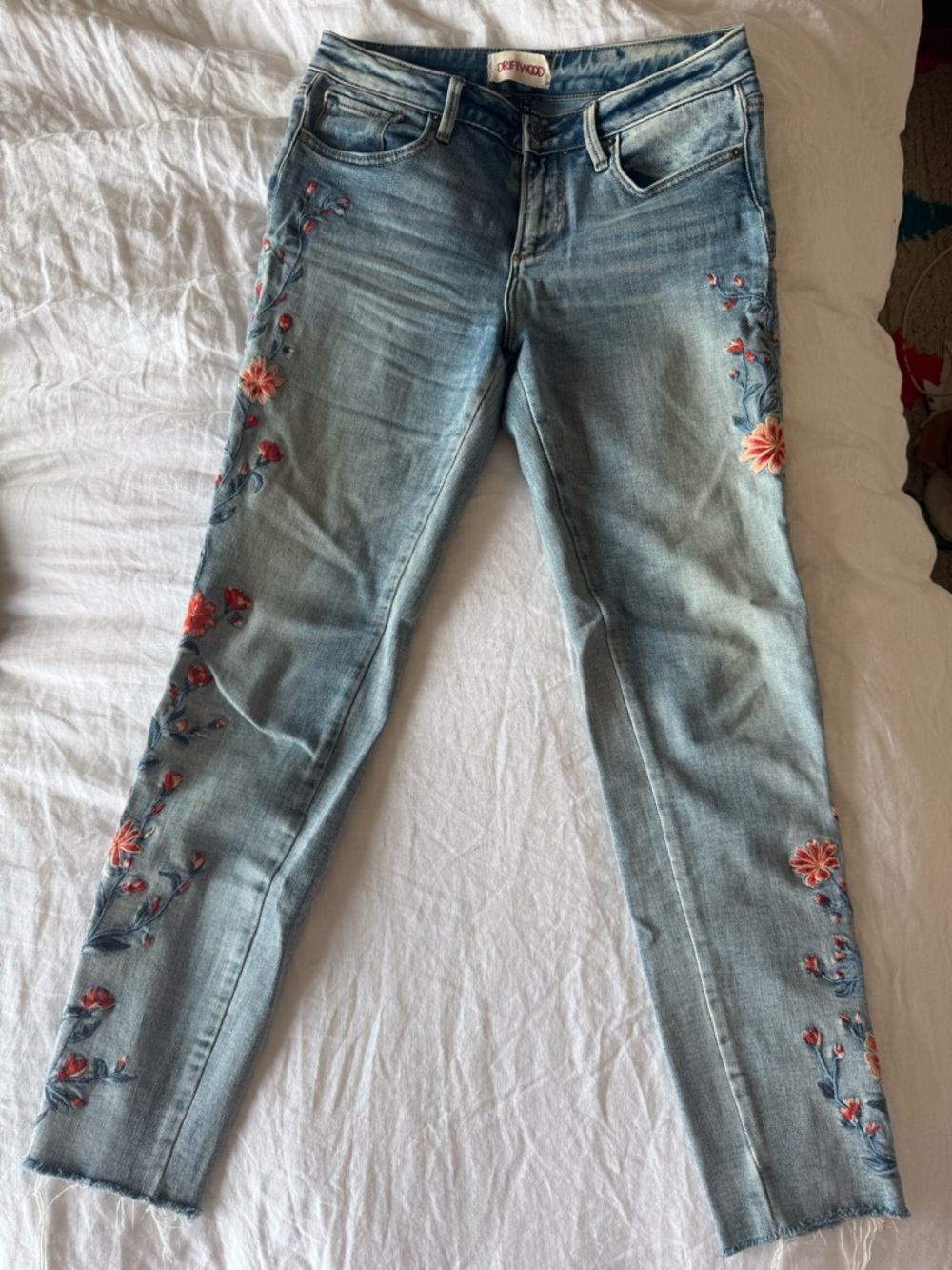 Driftwood Light Blue Embroidered Women’s Jeans